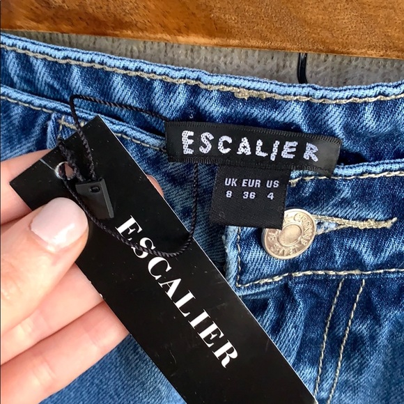 NWT Escalier High Waisted Jean Shorts - Picture 3 of 5